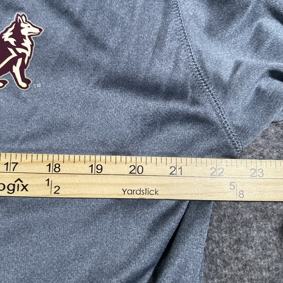 Texas A&M Aggies 1/4 Zip Mens XL Champion Long Sleeve Mascot Dog Logo Pullover - Picture 7 of 12